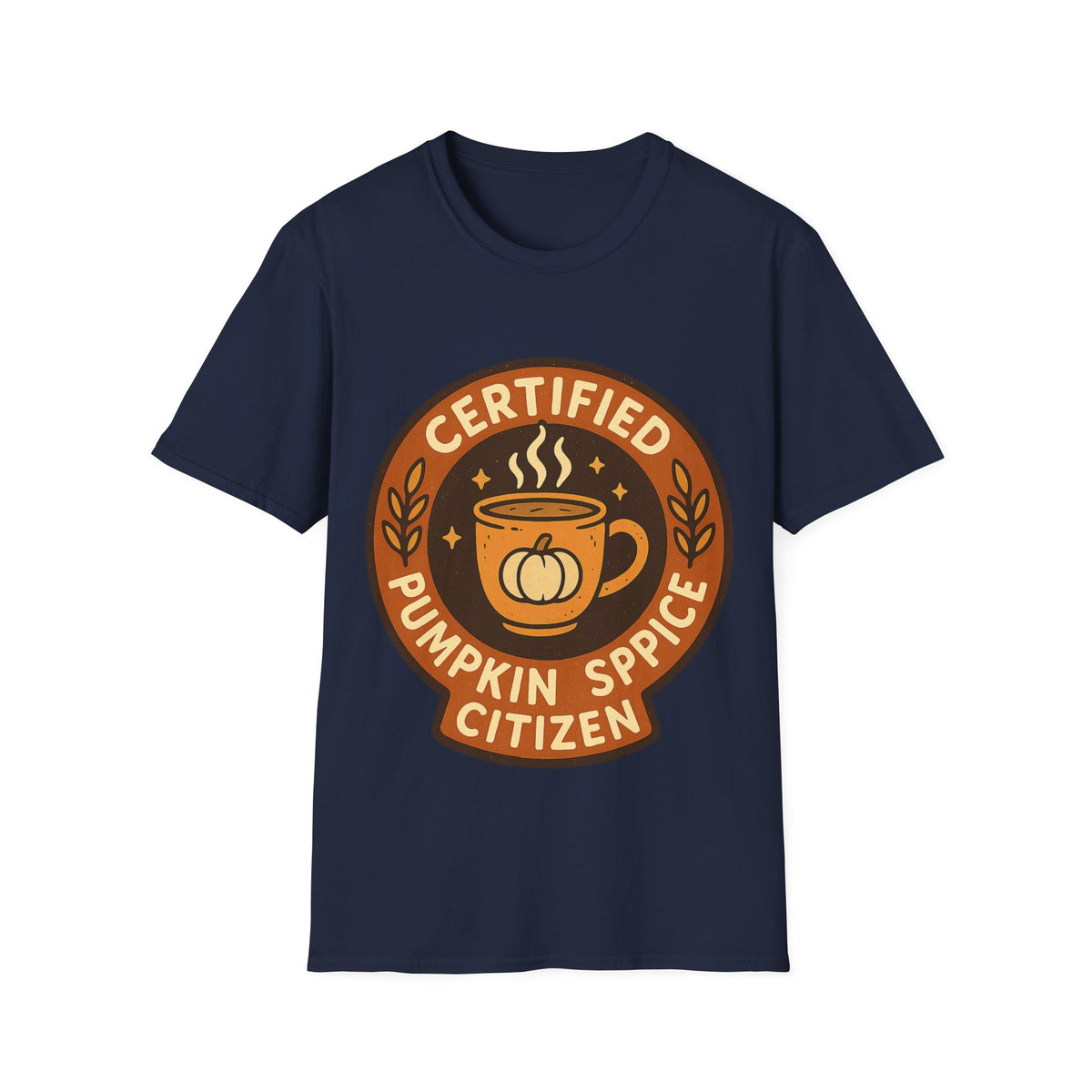 Certified Pumpkin Spice Citizen Badge T-Shirt, Retro Fall Season Coffee Mug Tee - Trending Now - September 2026