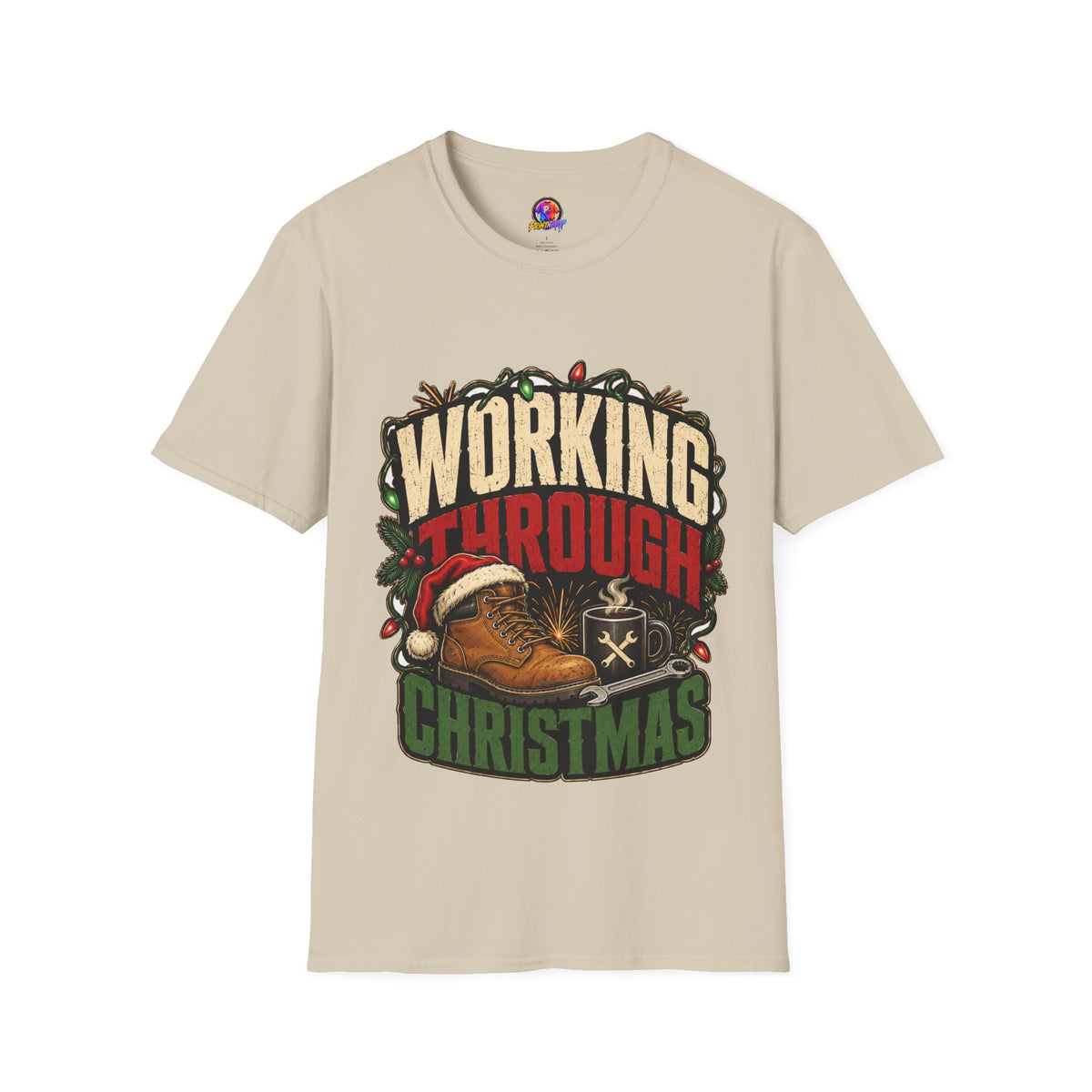 Working Through Christmas T-Shirt — Funny Holiday Nurse/Worker Gift