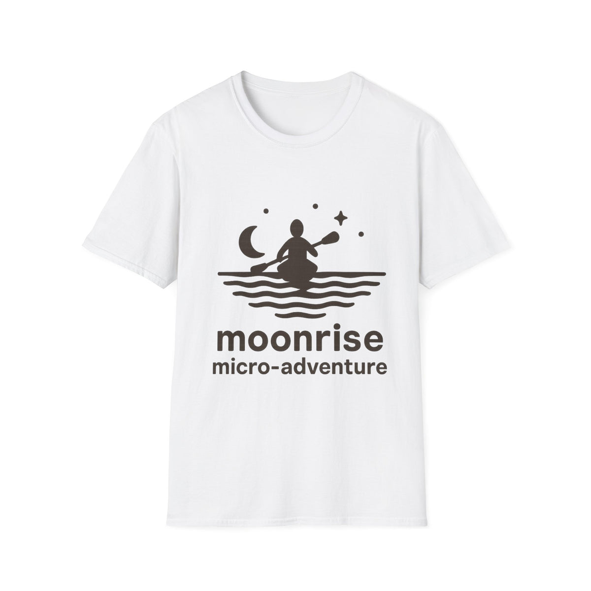 "Moonrise Micro-Adventure" Kayak Camping Graphic Tee - Outdoor Nature Wandering White T-Shirt - Trending Now - September 2026