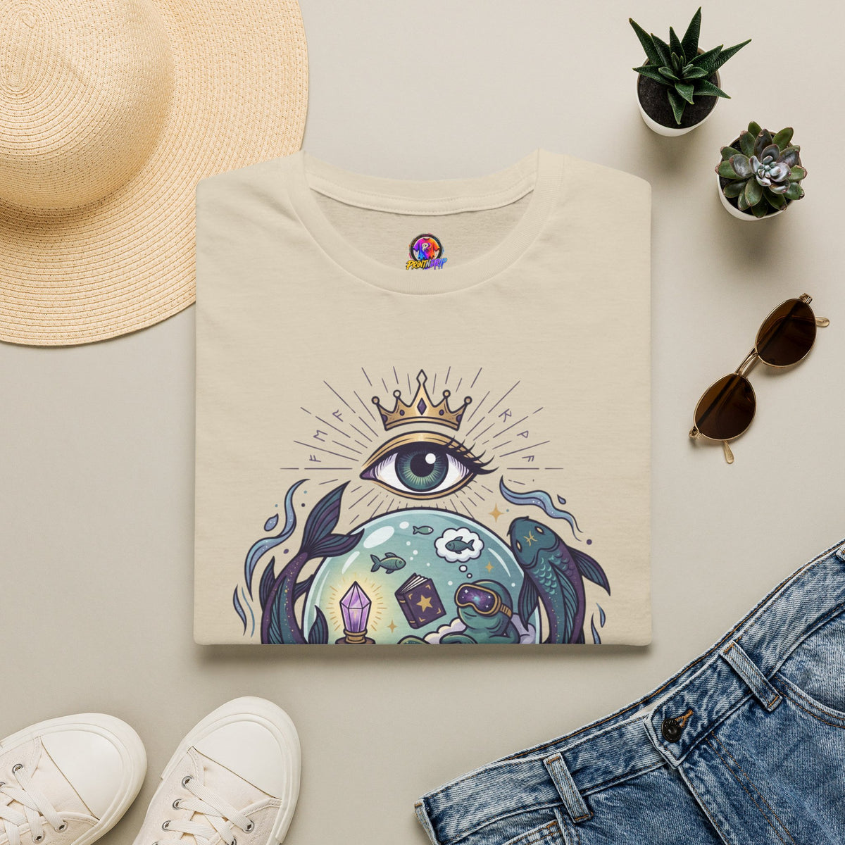 Pisces Dreamworld T-Shirt — "Living in My Own Dreamworld" Mystic Zodiac Tee