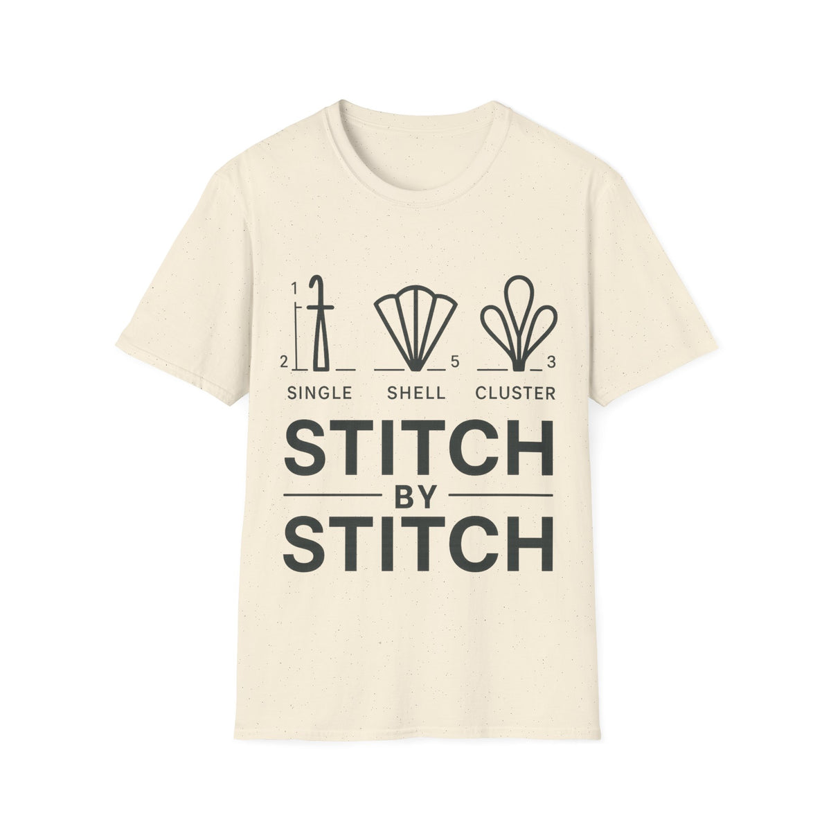 "Stitch By Stitch" Minimalist Crafting Tee | Sewing Knitting Embroidery T-Shirt - Trending Now - September 2026