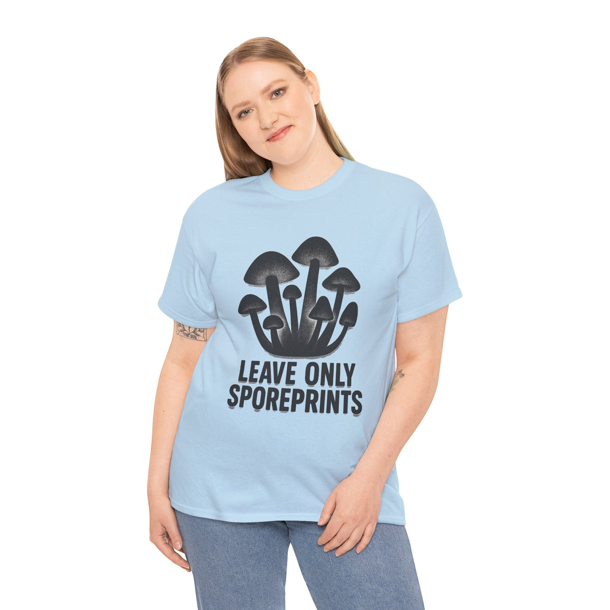 Mushroom Tee — "Leave Only Sporeprints" Eco Nature Graphic Shirt - Trending Now - August 2026