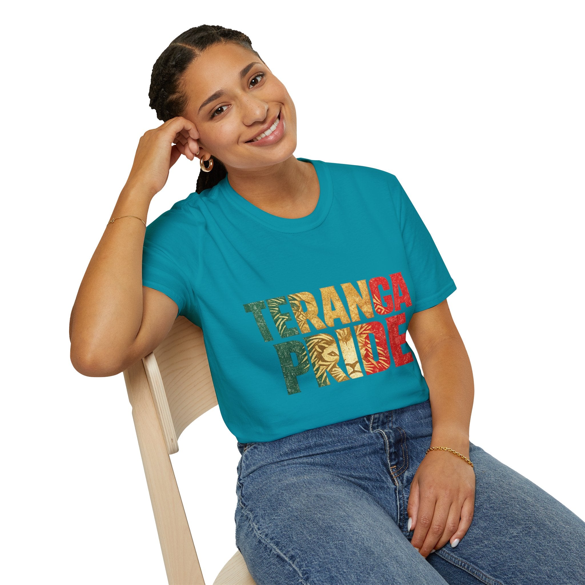 Senegal Teranga Pride T-Shirt — Senegal Flag Colors & Lion Graphic