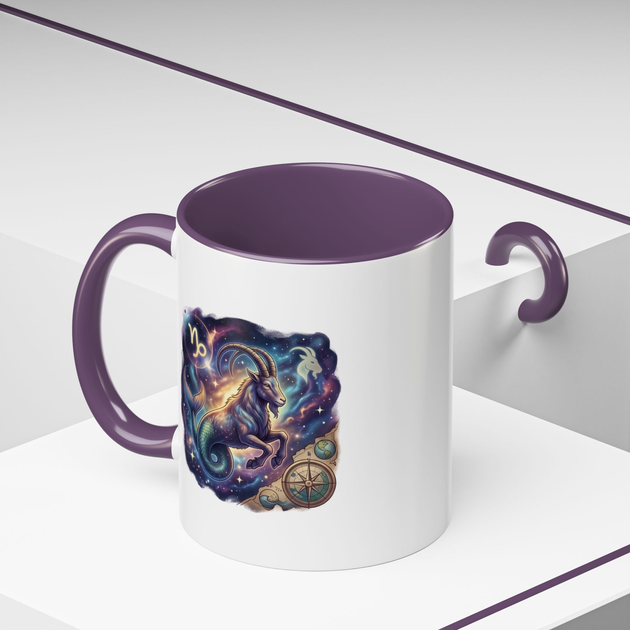Capricorn Zodiac Coffee Mug — Celestial Goat Astrology Accent Mug