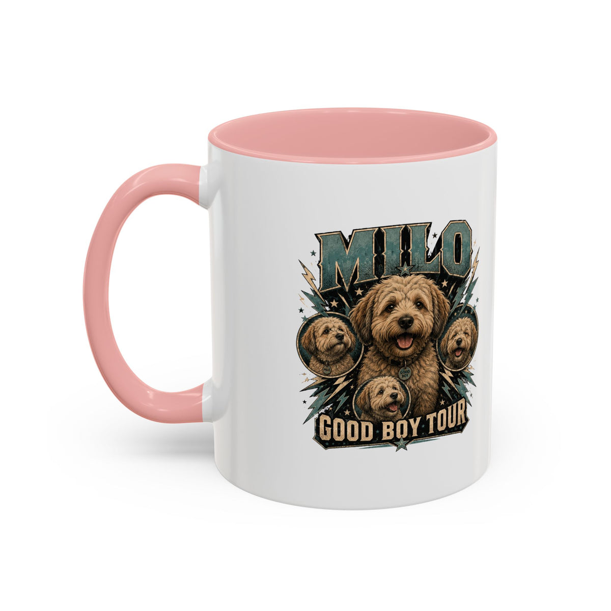 Milo Bailey Dog Dad Mom Milo "Good Boy Tour" Accent Coffee Mug – Personalized Dog Lover Gift