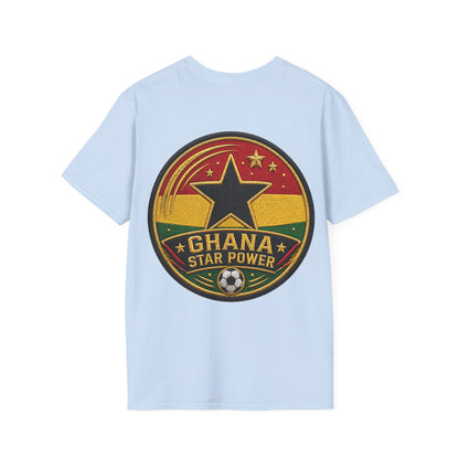Ghana Star Power Soccer T-Shirt — Afro Football Fan Tee - Ghana T-Shirt