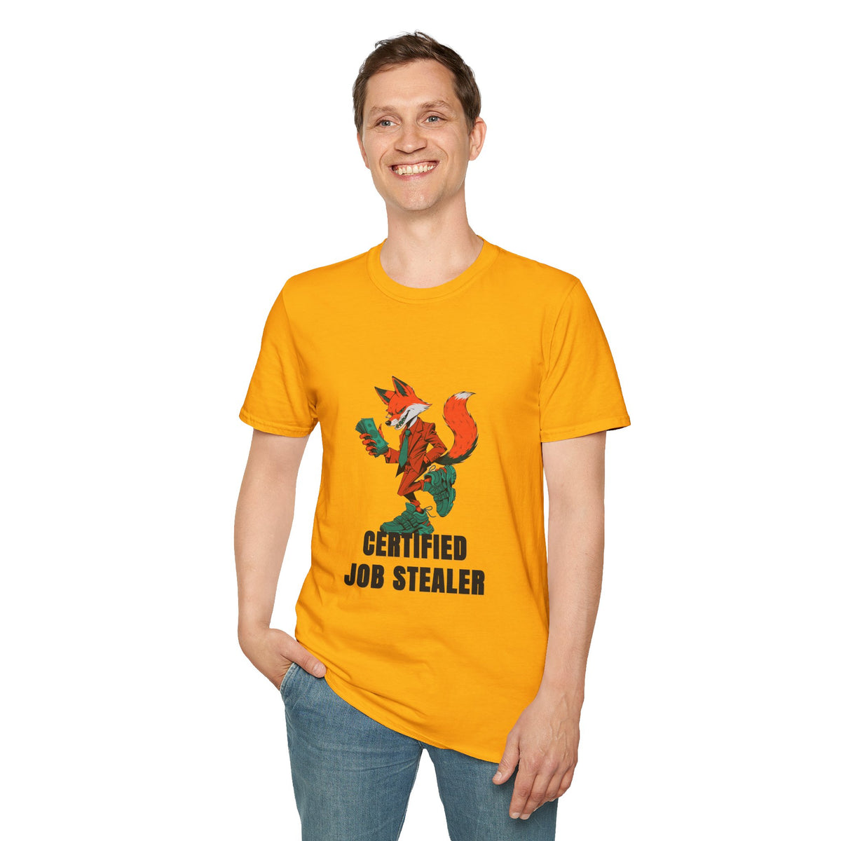 Certified Job Stealer T‑Shirt — Fox Illustration Funny Graphic Tee - Trending Now - August 2026