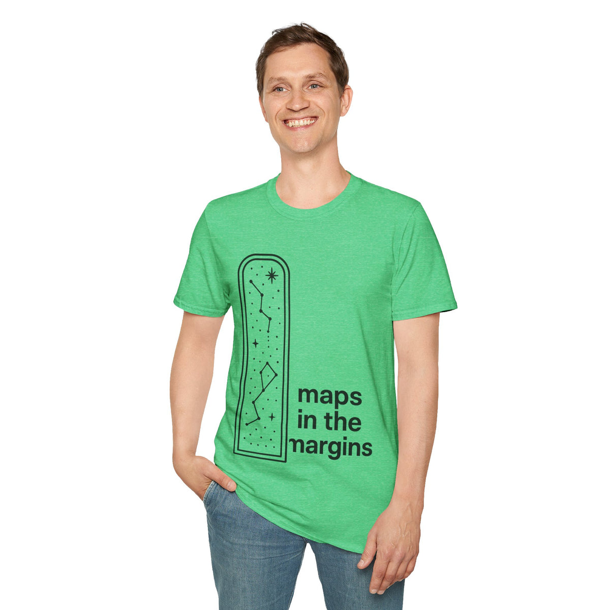 "Maps In The Margins" Travel Bookmark Tee | Minimalist Wanderlust Graphic T-Shirt - Trending Now - September 2026