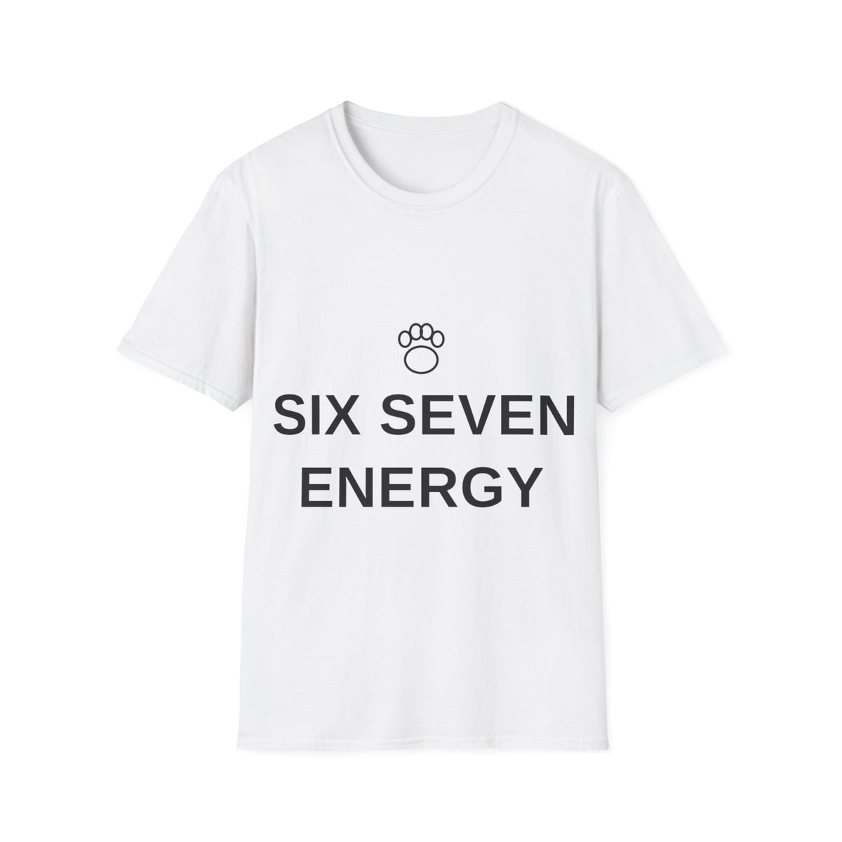 Six Seven Energy Paw Print Tee - Minimalist Cute Pet Lover Graphic T-Shirt - Trending Now - September 2026