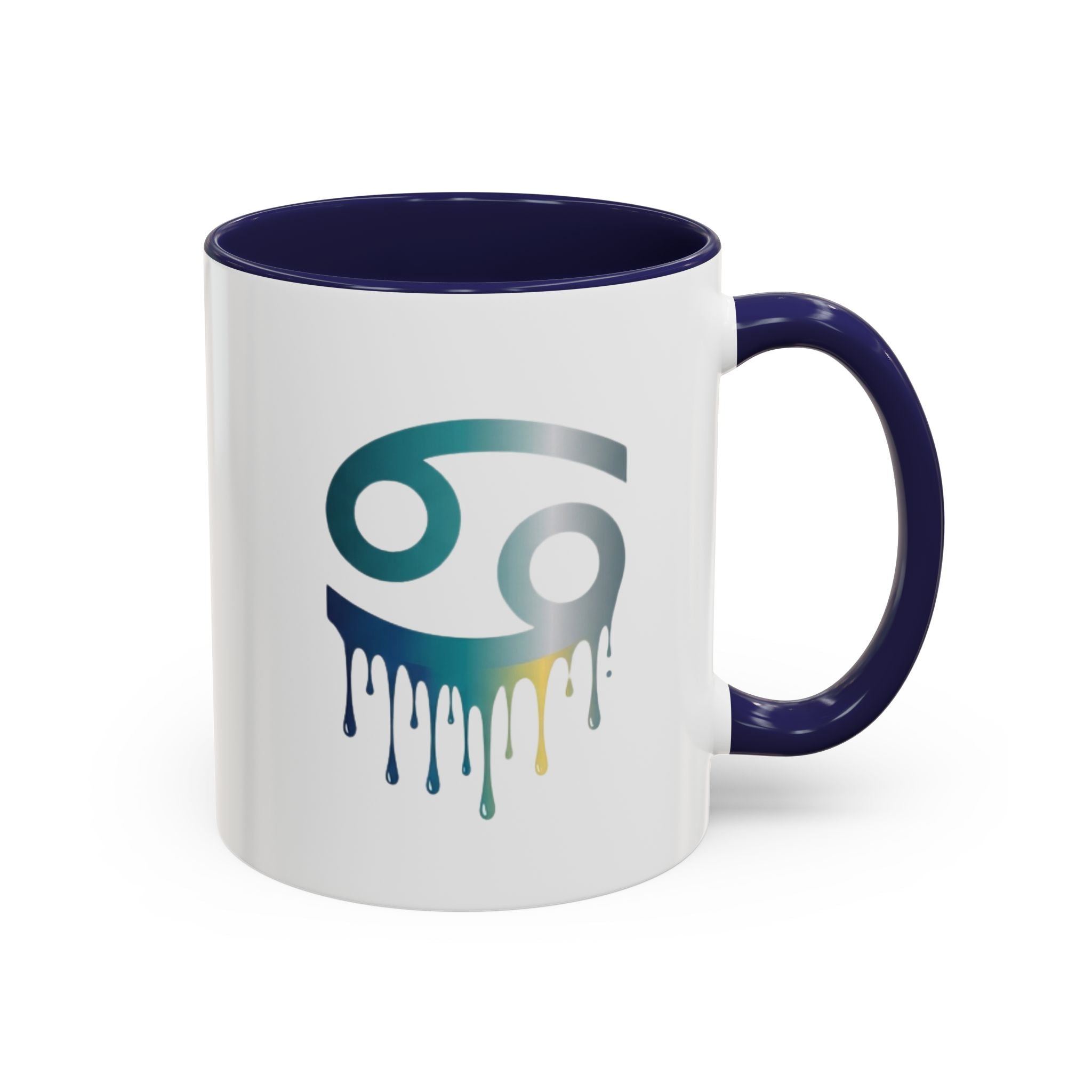 Cancer Zodiac Drip Accent Coffee Mug — Astrology Horoscope Gift
