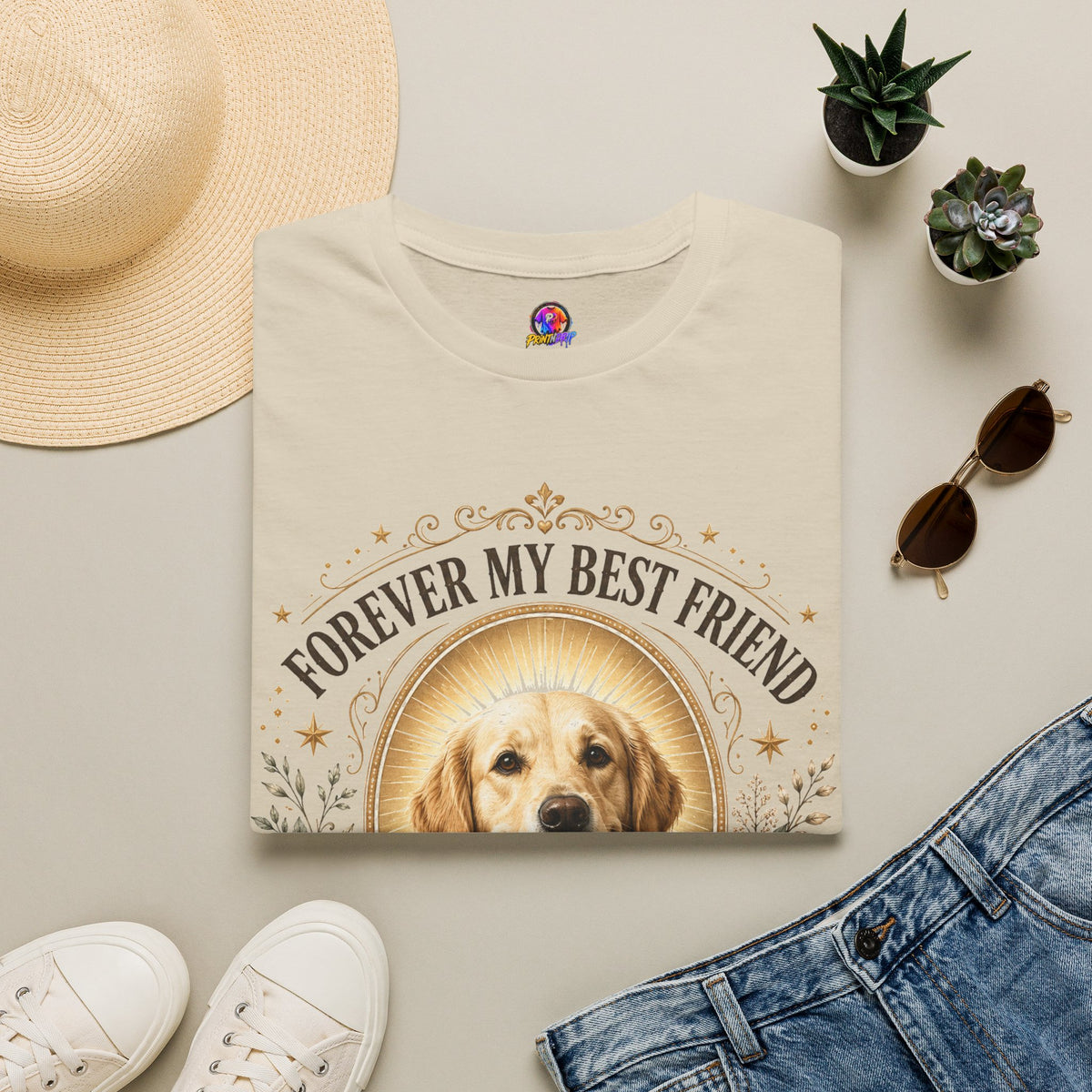 Forever My Best Friend Dog T-Shirt — Personalized Pet Memorial Tee ("Bailey")