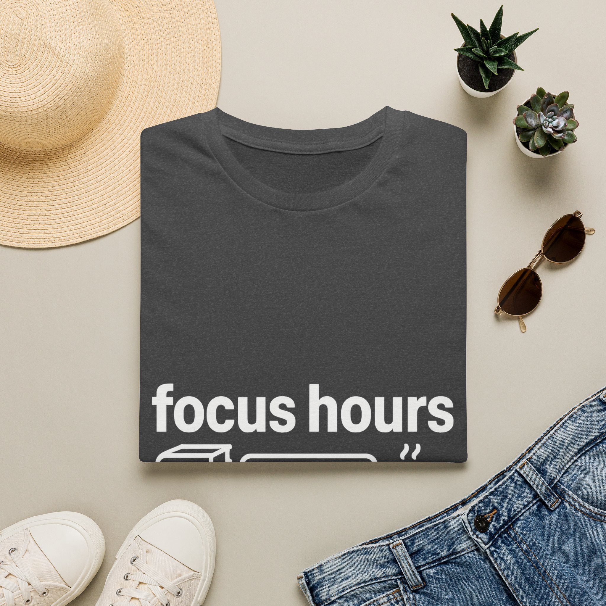 Focus Hours T-Shirt — "Focus Hours Currently Loading" Graphic Tee for Productivity & Remote Work - Trending Now - August 2026 Trends - Everyday T-Shirt