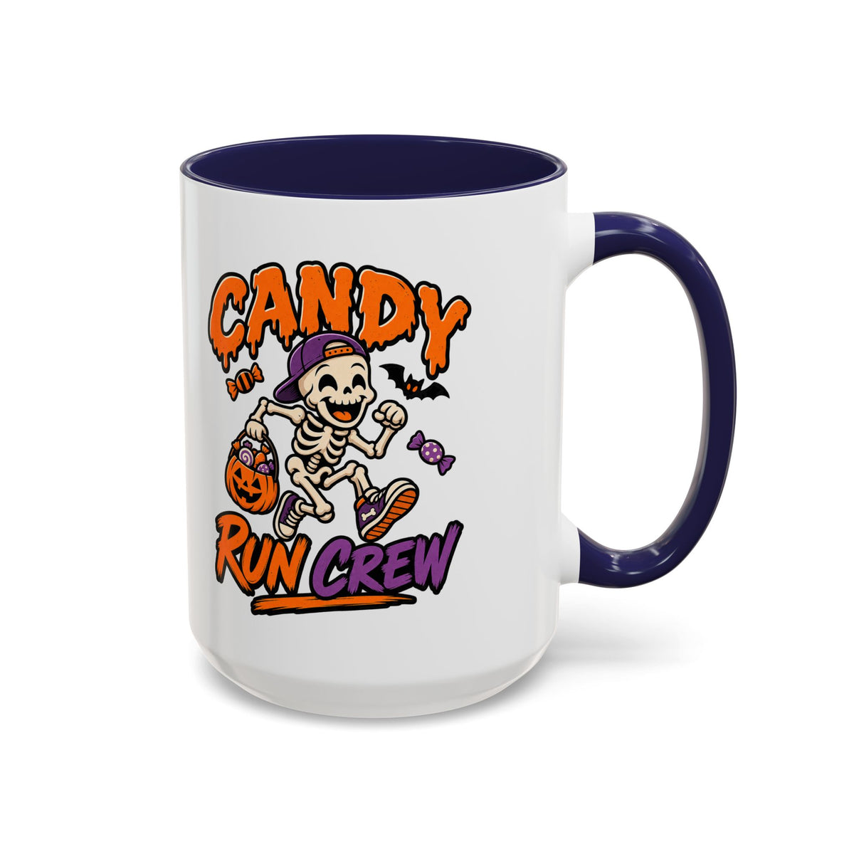 Candy Run Crew Coffee Mug — Halloween Skeleton Trick-or-Treat Accent Mug (11/15oz)