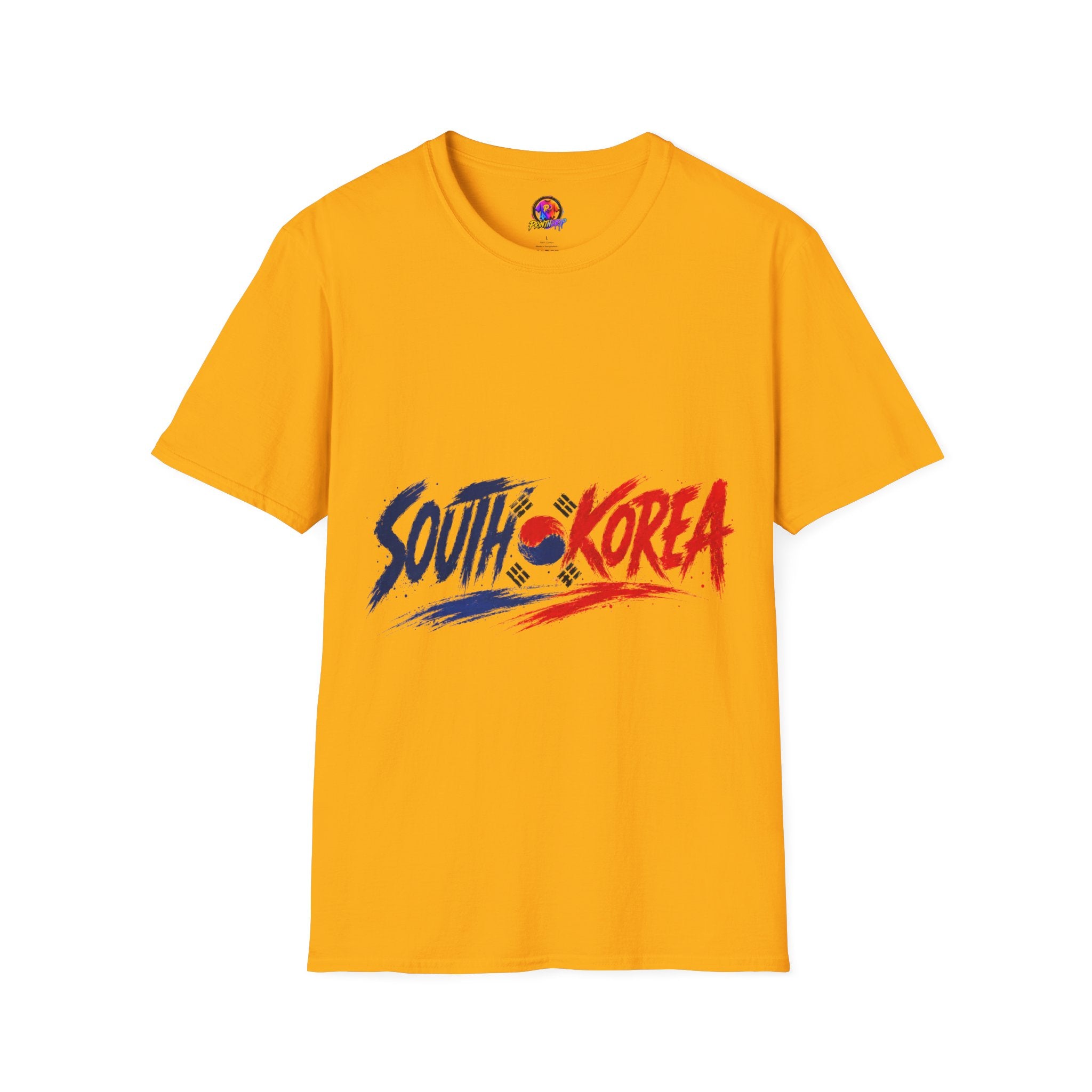 South Korea Flag Brushstroke T-Shirt — Patriotic Korean Travel Tee