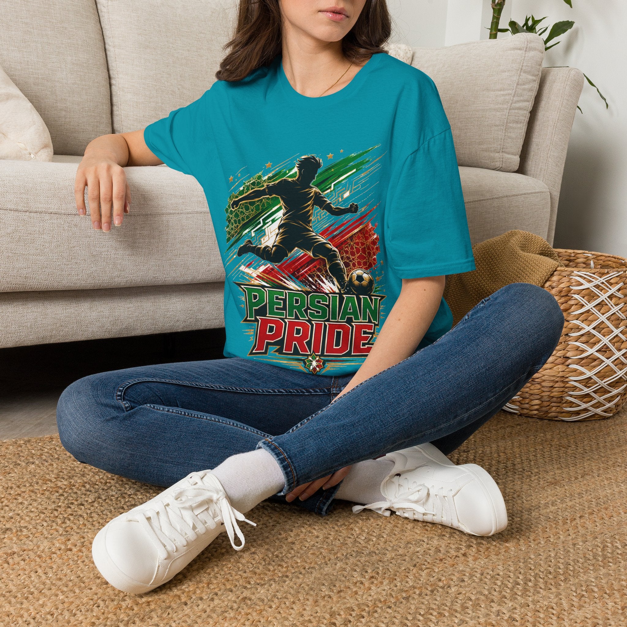 Iran Persian Pride Soccer Tee — Iranian Football Fan T-Shirt