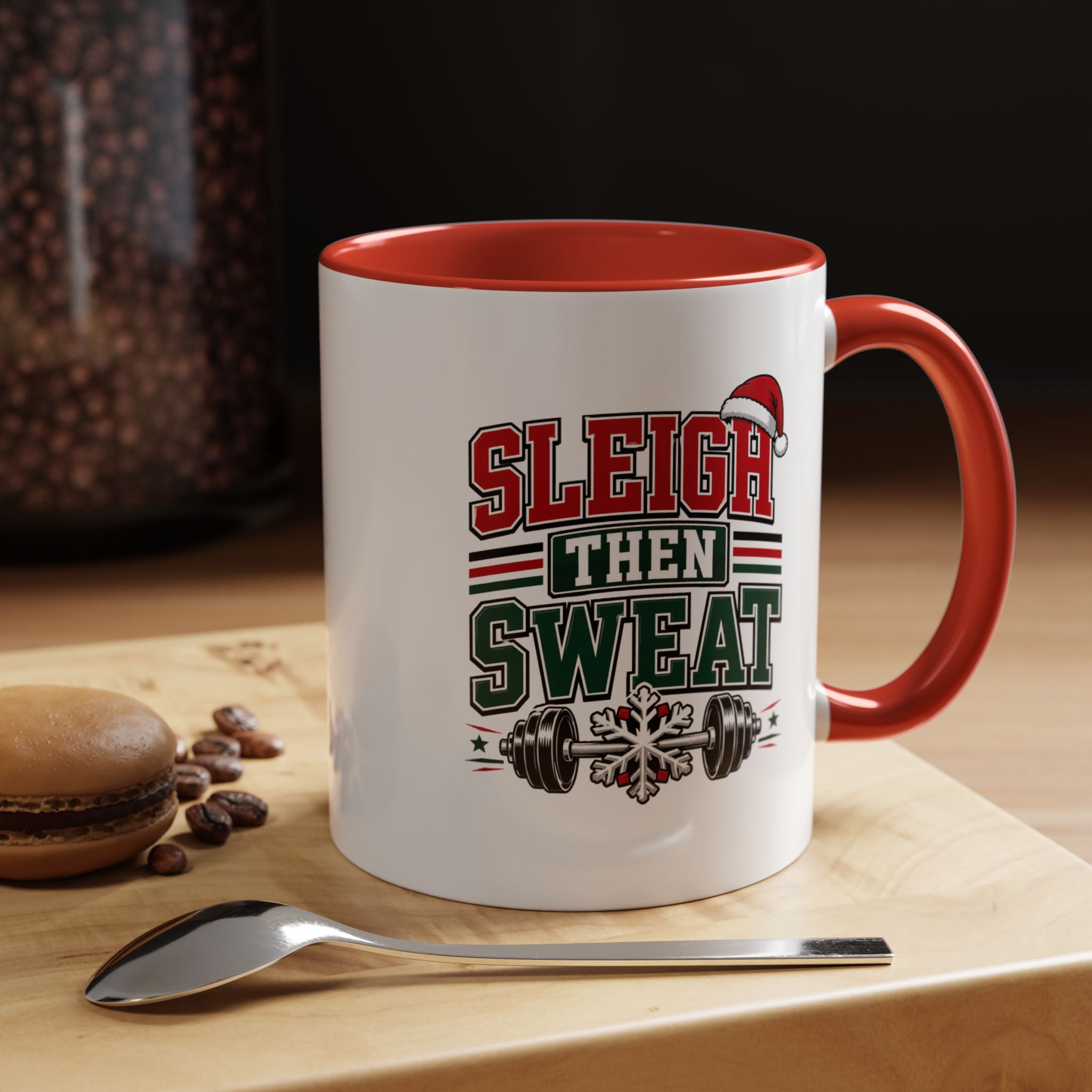 Modern Day Christmas Sleigh Then Sweat Coffee Mug