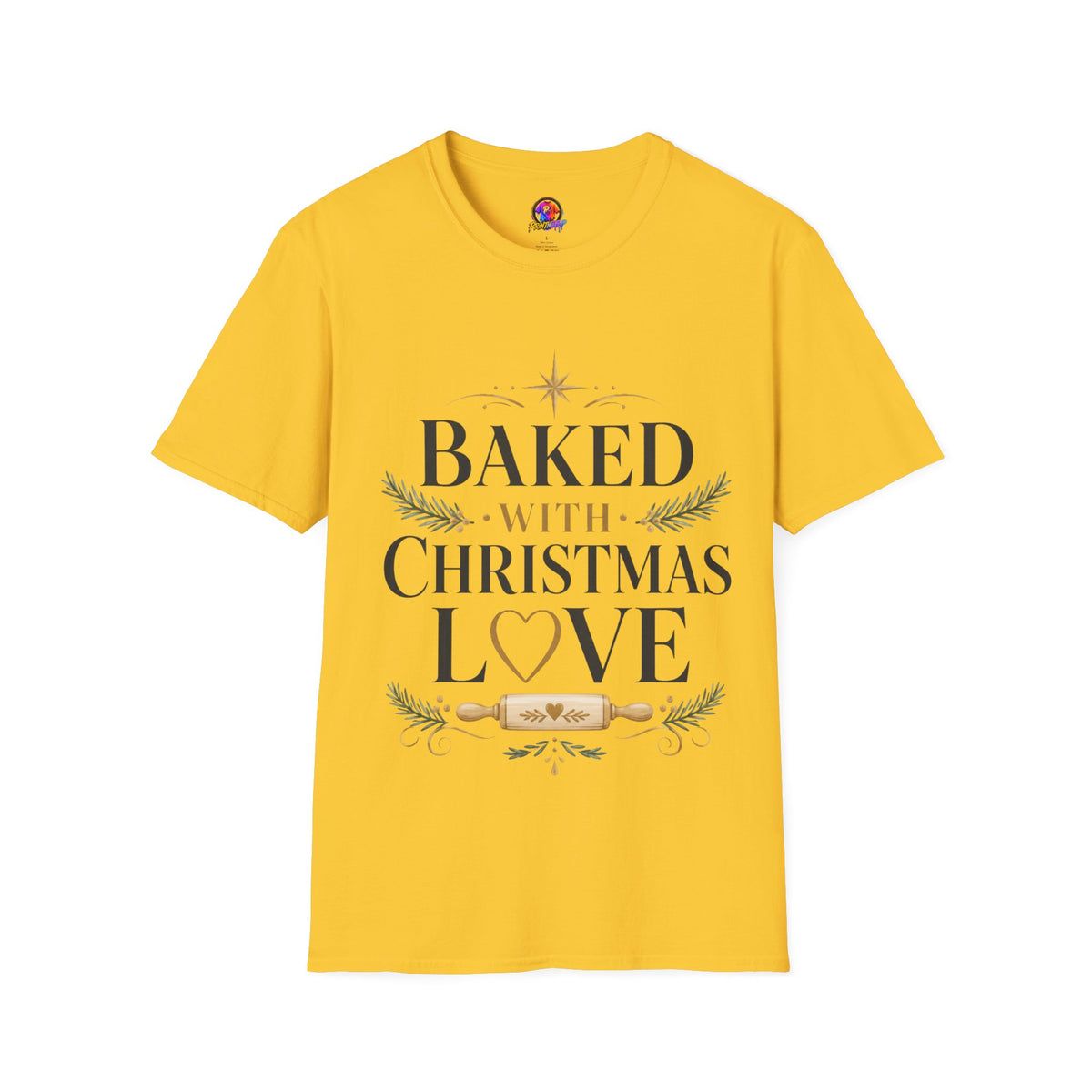 T-Shirt — "Baked With Christmas Love" Holiday Baking Shirt