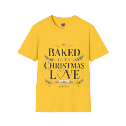 T-Shirt — "Baked With Christmas Love" Holiday Baking Shirt