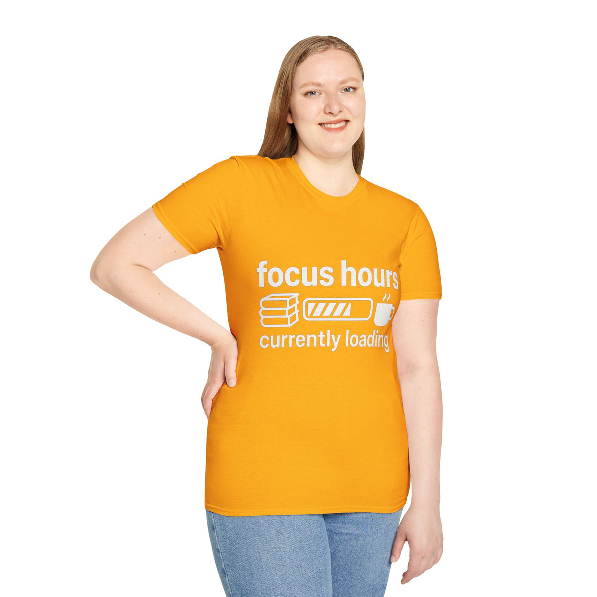 Focus Hours T-Shirt — "Focus Hours Currently Loading" Graphic Tee for Productivity & Remote Work - Trending Now - August 2026 Trends - Everyday T-Shirt