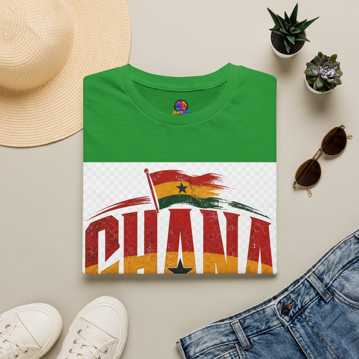 Ghana Flag Soccer T-Shirt — Retro Ghana Pride Football Tee
