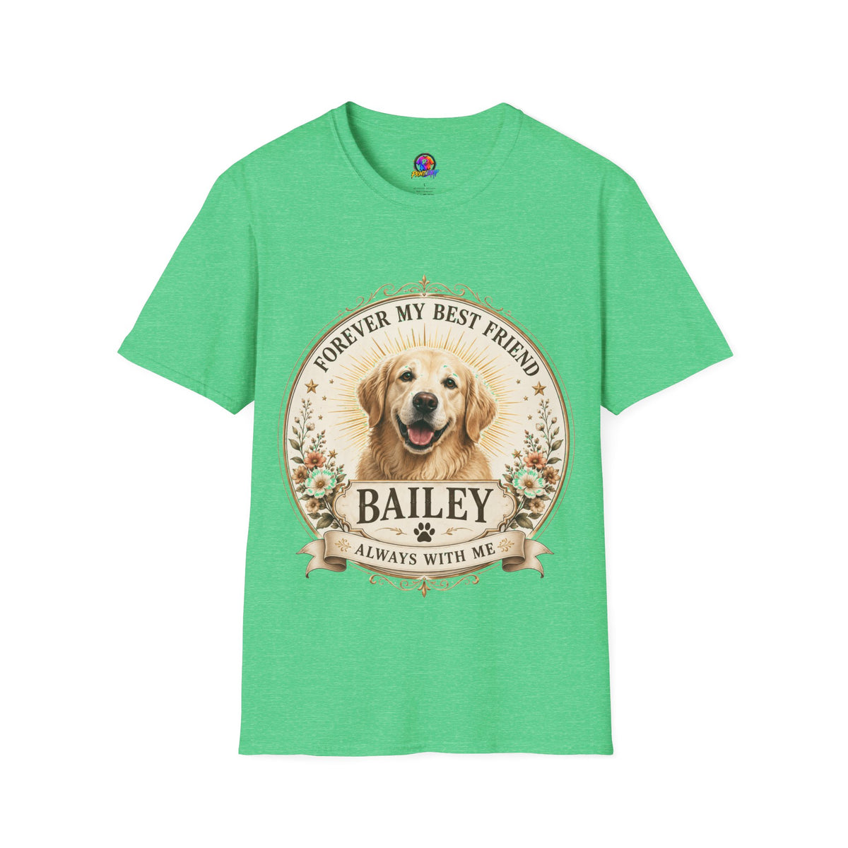 Dog Lover T-Shirt — “Forever My Best Friend” Personalized Golden Retriever Tee
