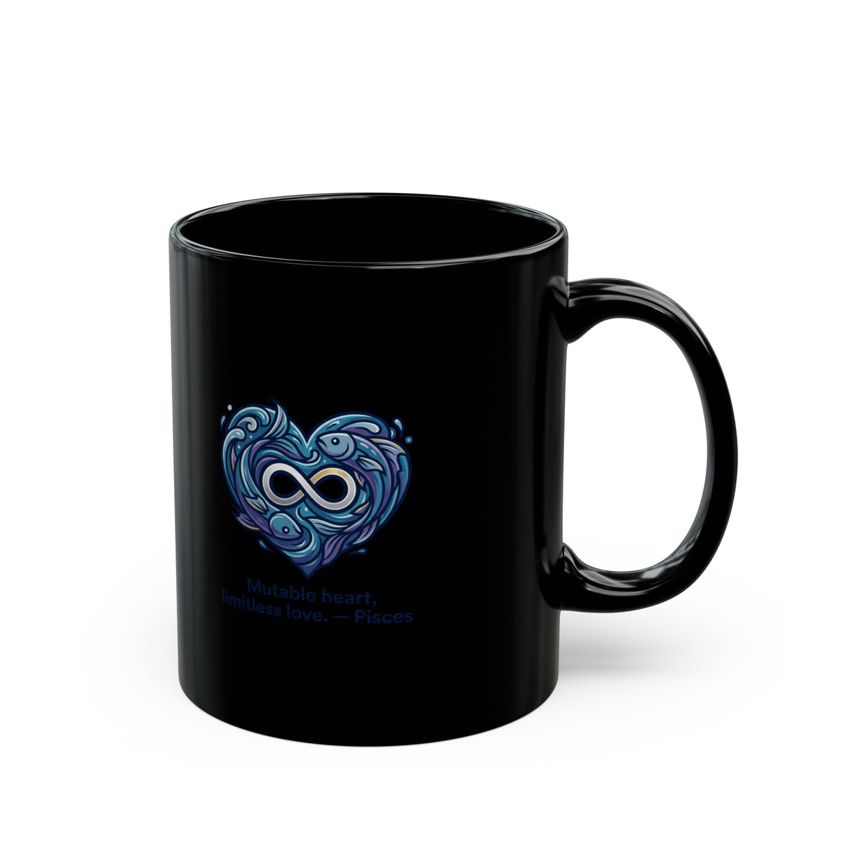 Pisces Zodiac Pisces Heart Infinity Mug — Zodiac Coffee Cup for Pisces Astrology Lovers