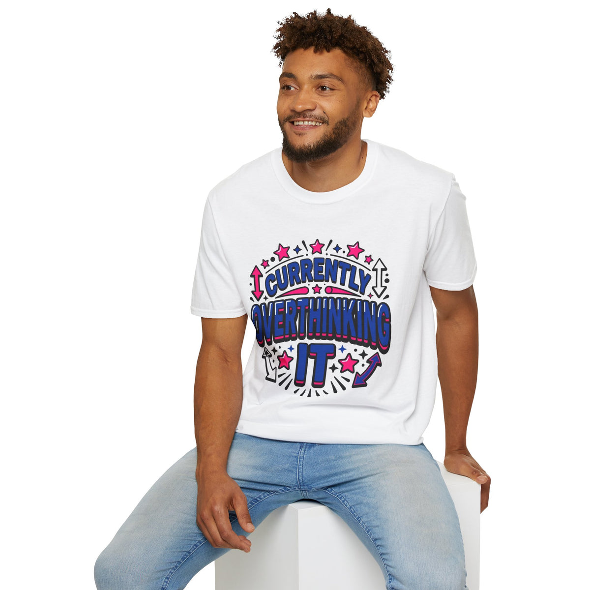 Currently Celebrating T-Shirt — Retro Neon Festival Graphic Tee - Trending Now - August 2026