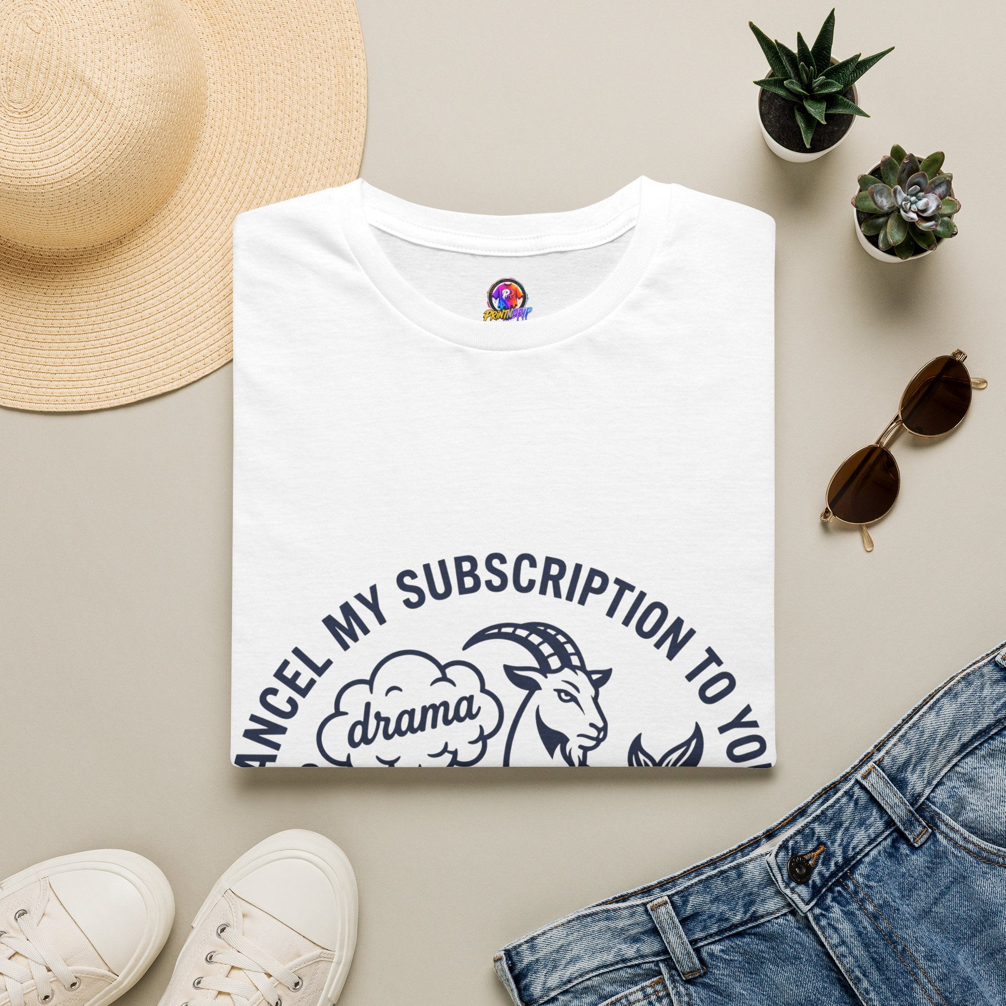 Capricorn Zodiac Tee — "Cancel My Subscription to Your Drama" Horoscope Shirt