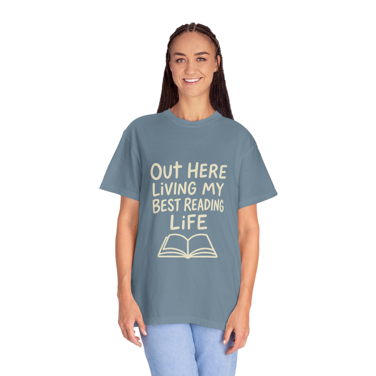 Reading Life T-Shirt — "Out Here Living My Best Reading Life" Book Lover Tee - Trending Now - October 2026