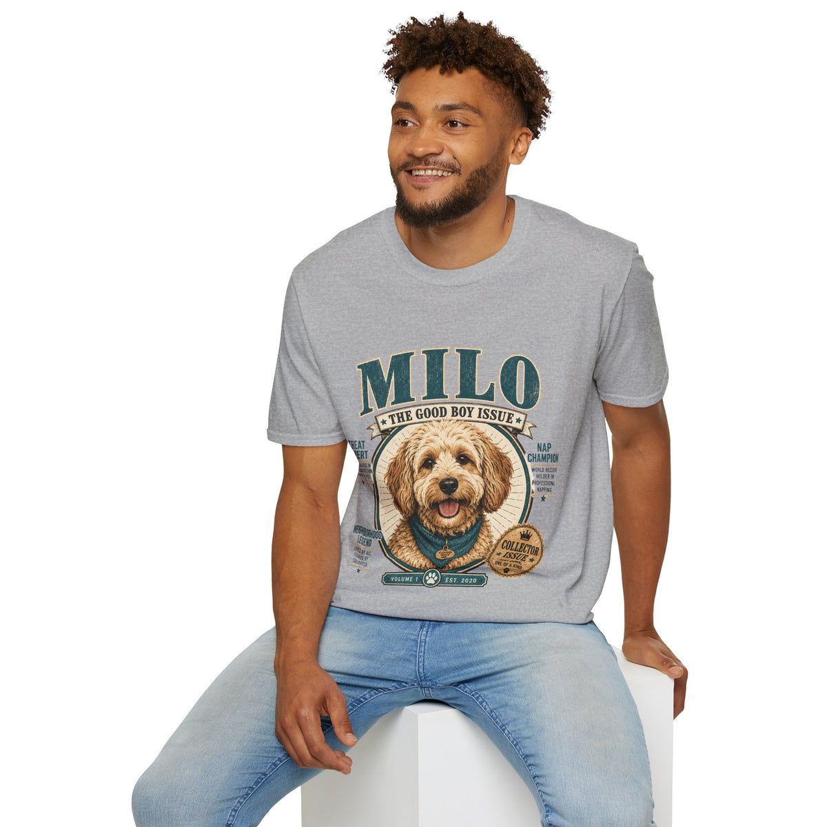 Milo 'The Good Boy Issue' T-Shirt — Cute Dog Portrait Tee