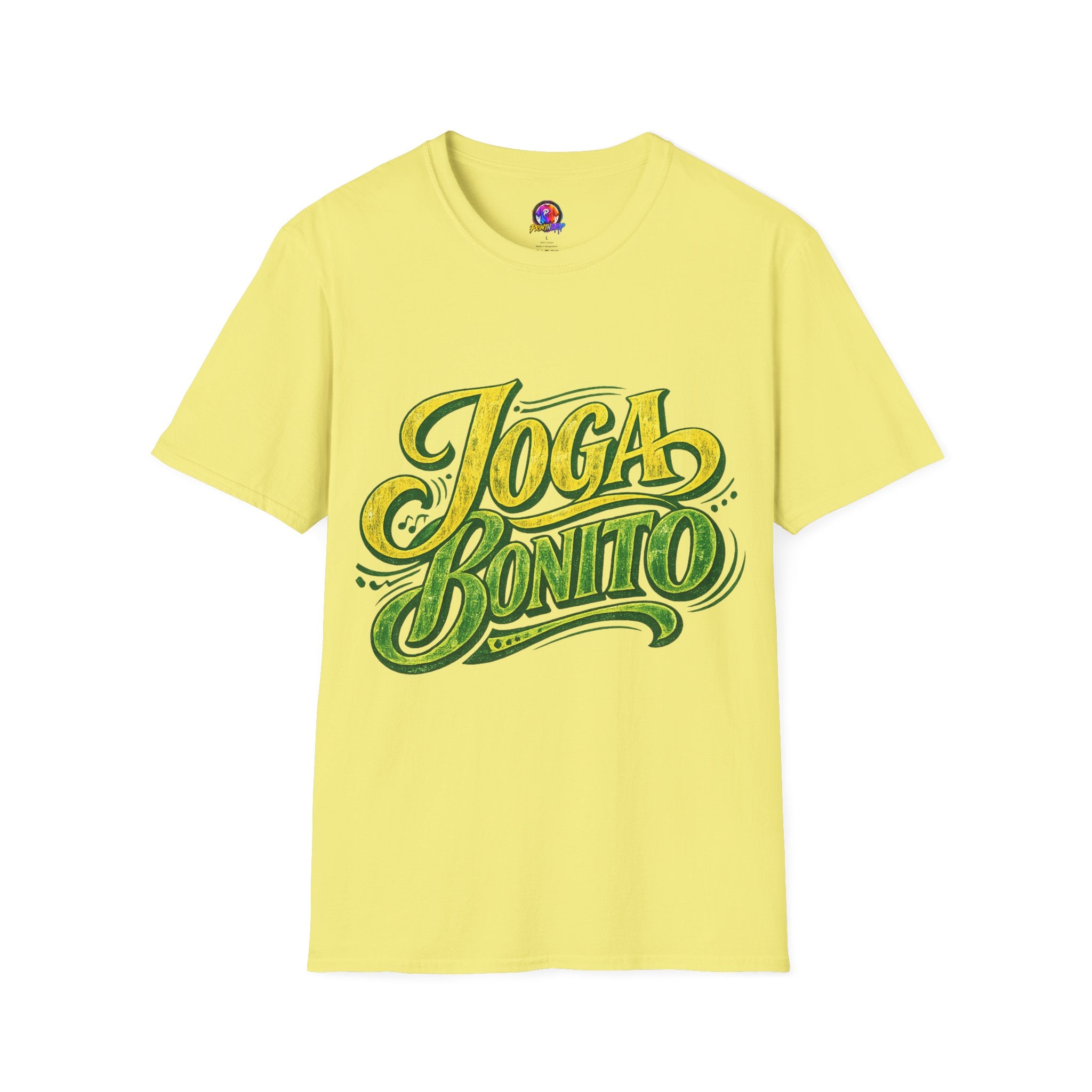 Brazil T-Shirt — 'Joga Bonito' Vintage Soccer Script Tee