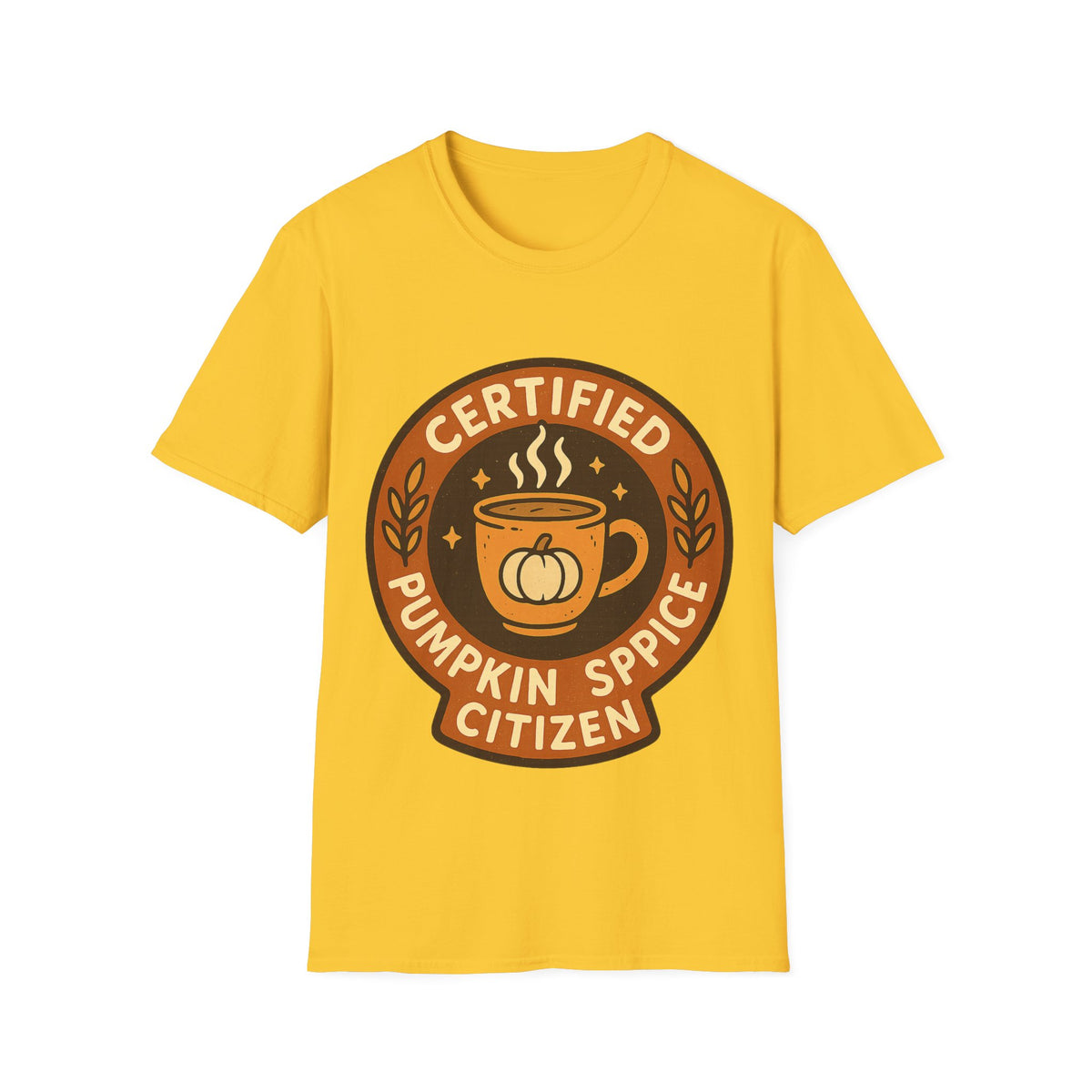 Certified Pumpkin Spice Citizen Badge T-Shirt, Retro Fall Season Coffee Mug Tee - Trending Now - September 2026