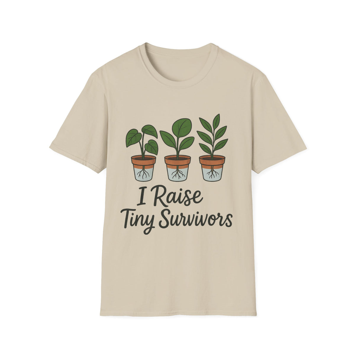 "I Raise Tiny Survivors" Funny Plant Parent Tee - Cute Houseplant Gardener Slogan White T-Shirt - Trending Now - September 2026
