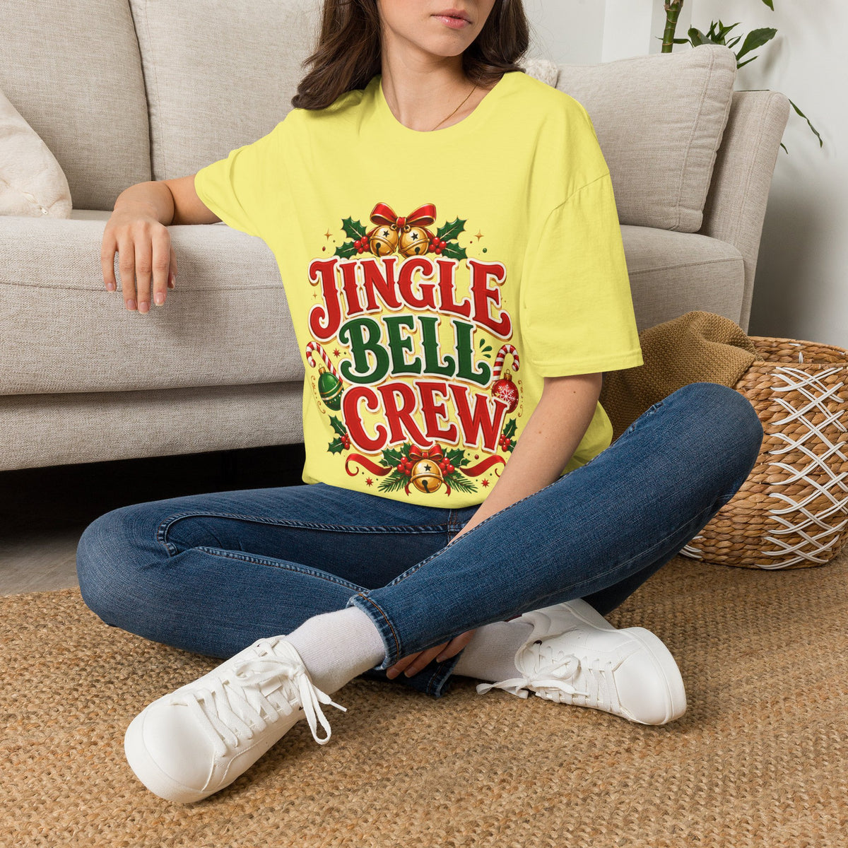 Jingle Bell Crew T-Shirt — Festive Christmas Holiday Tee