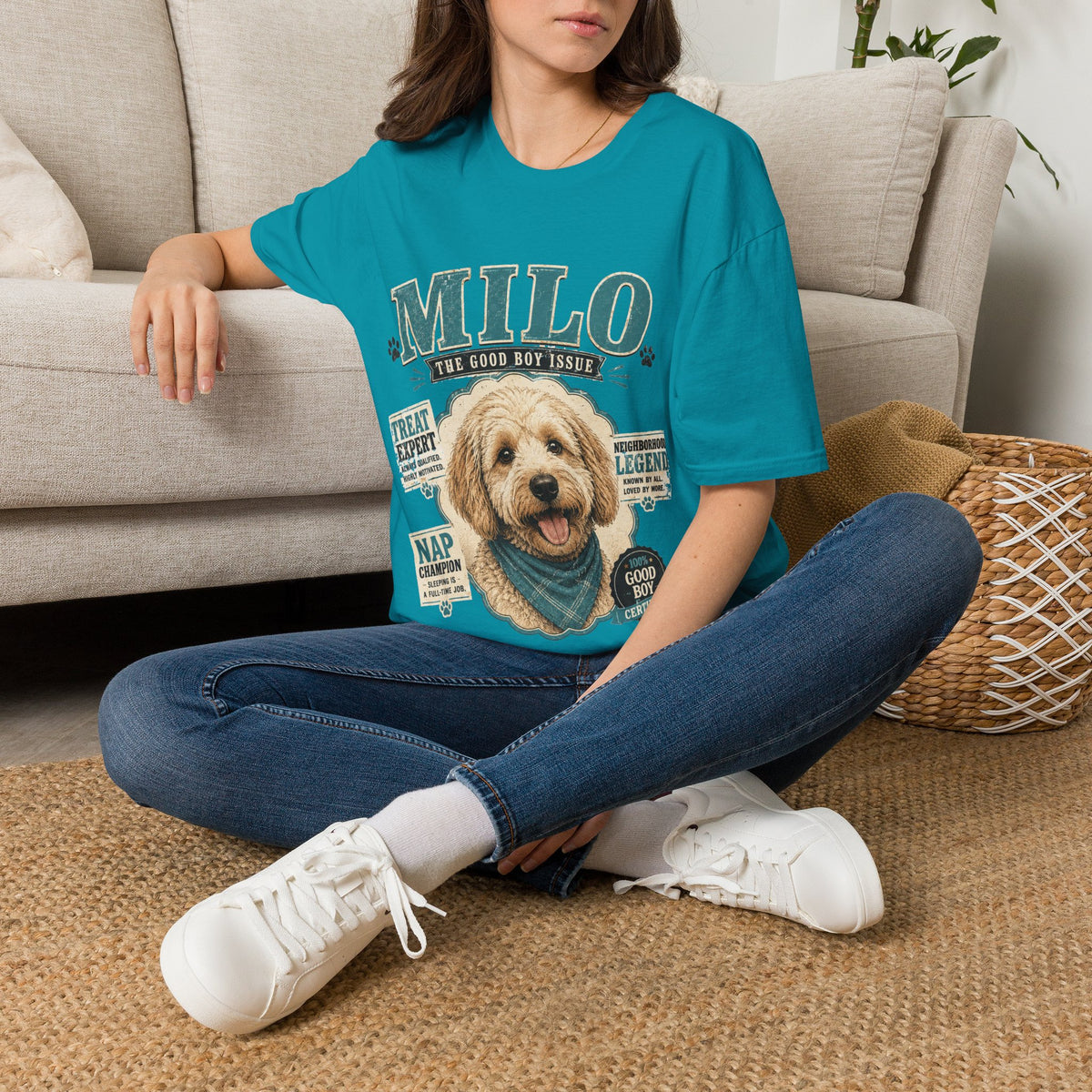 Milo "The Good Boy Issue" Dog Portrait T-Shirt
