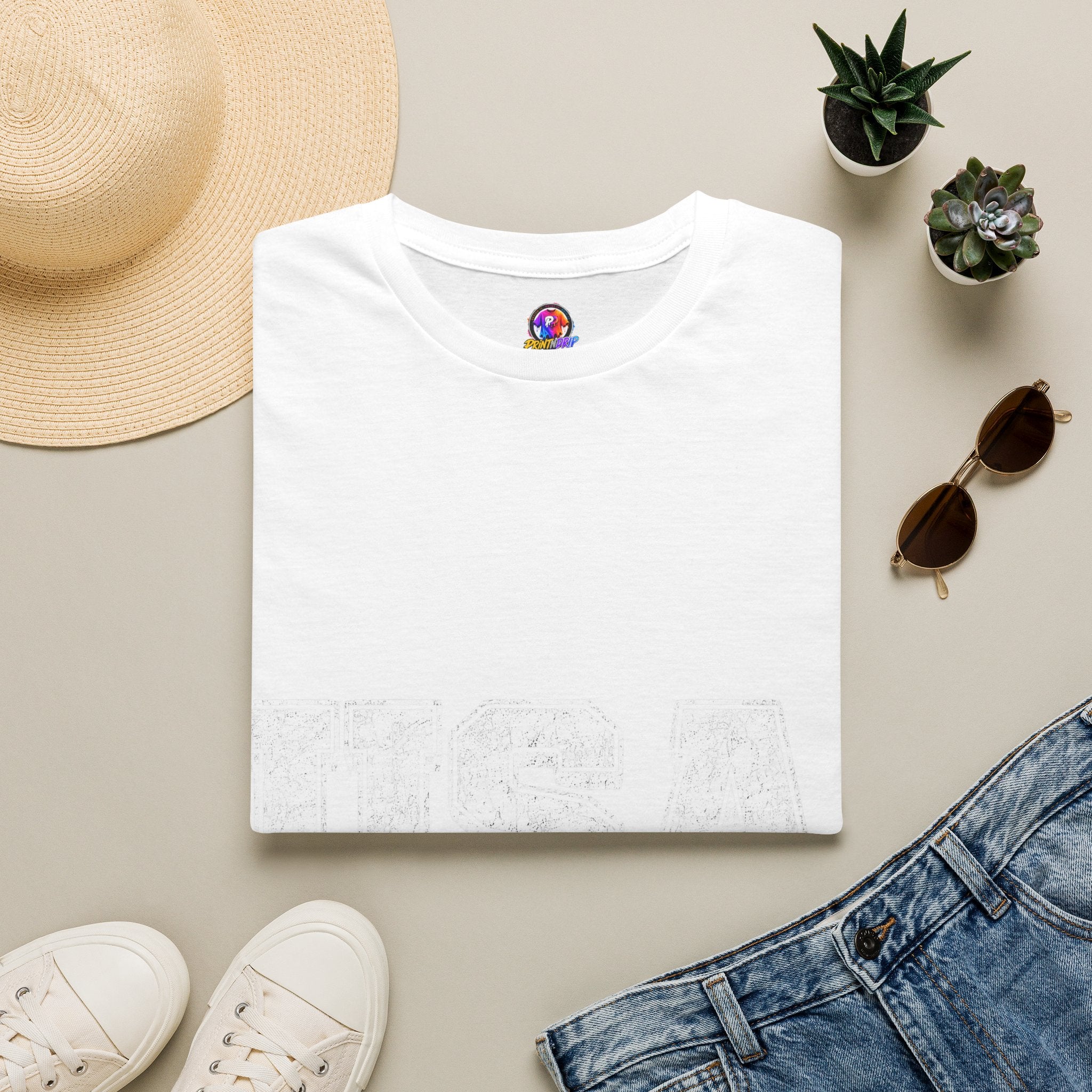 USA Vintage Block T-Shirt — Patriotic Americana Graphic Tee