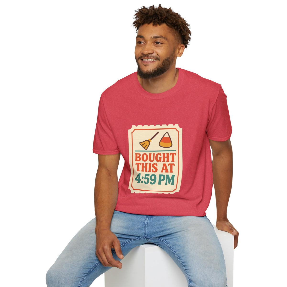 T-Shirt — "Bought This At 4:59 PM" Retro Grocery Sticker Design - Trending Now - October 2026