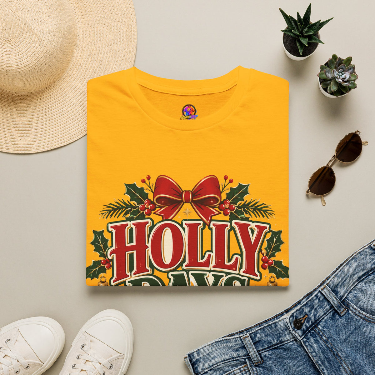 Holly Days Family Club T‑Shirt — Festive Christmas Holiday Tee