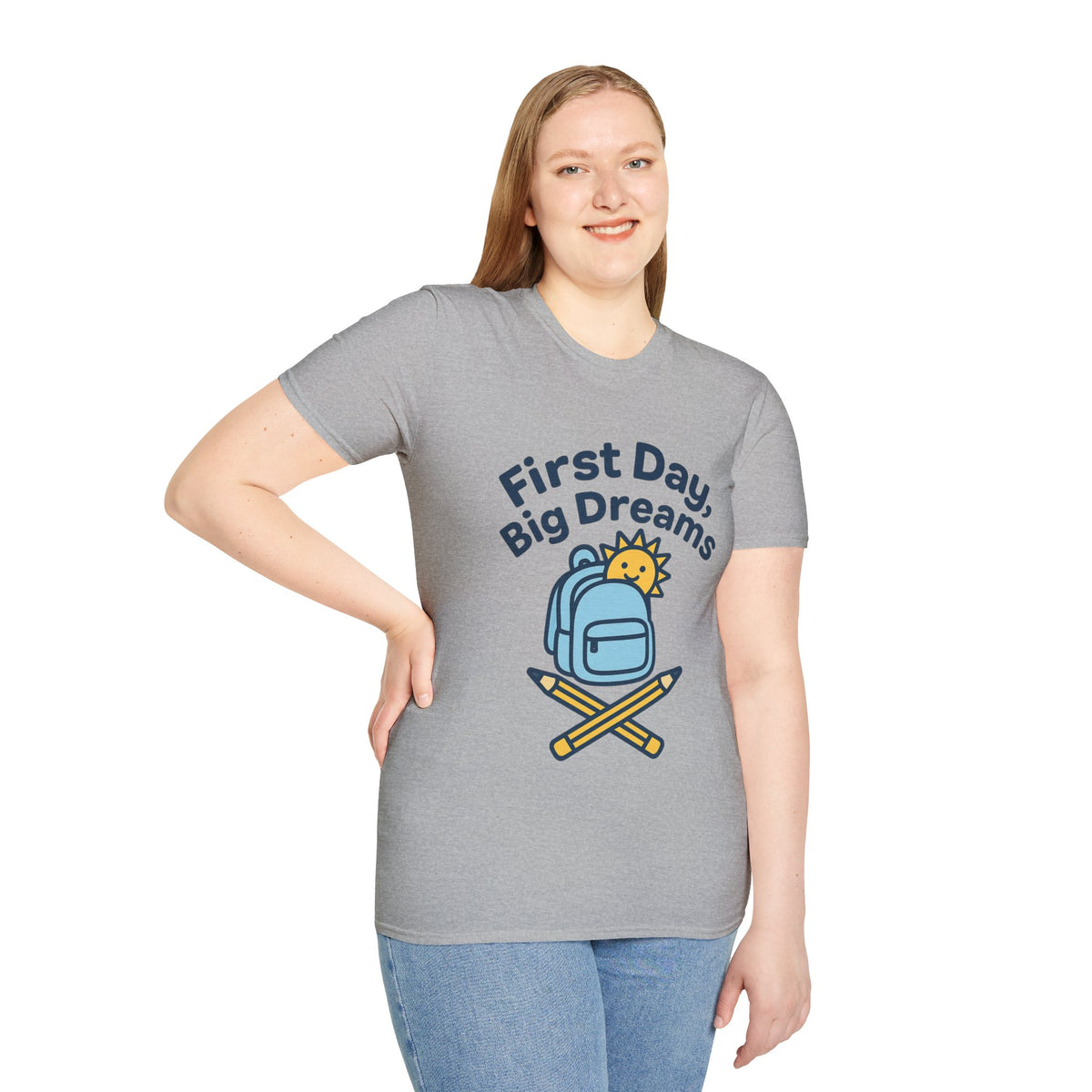 First Day Big Dreams T-Shirt — Cute Backpack & Pencil Back-to-School Tee - Trending Now - August 2026