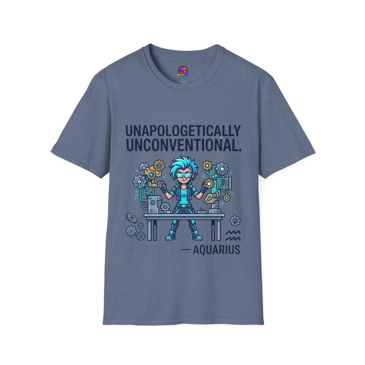 Unapologetically Unconventional T-Shirt — Quirky Steampunk Inventor Graphic Tee