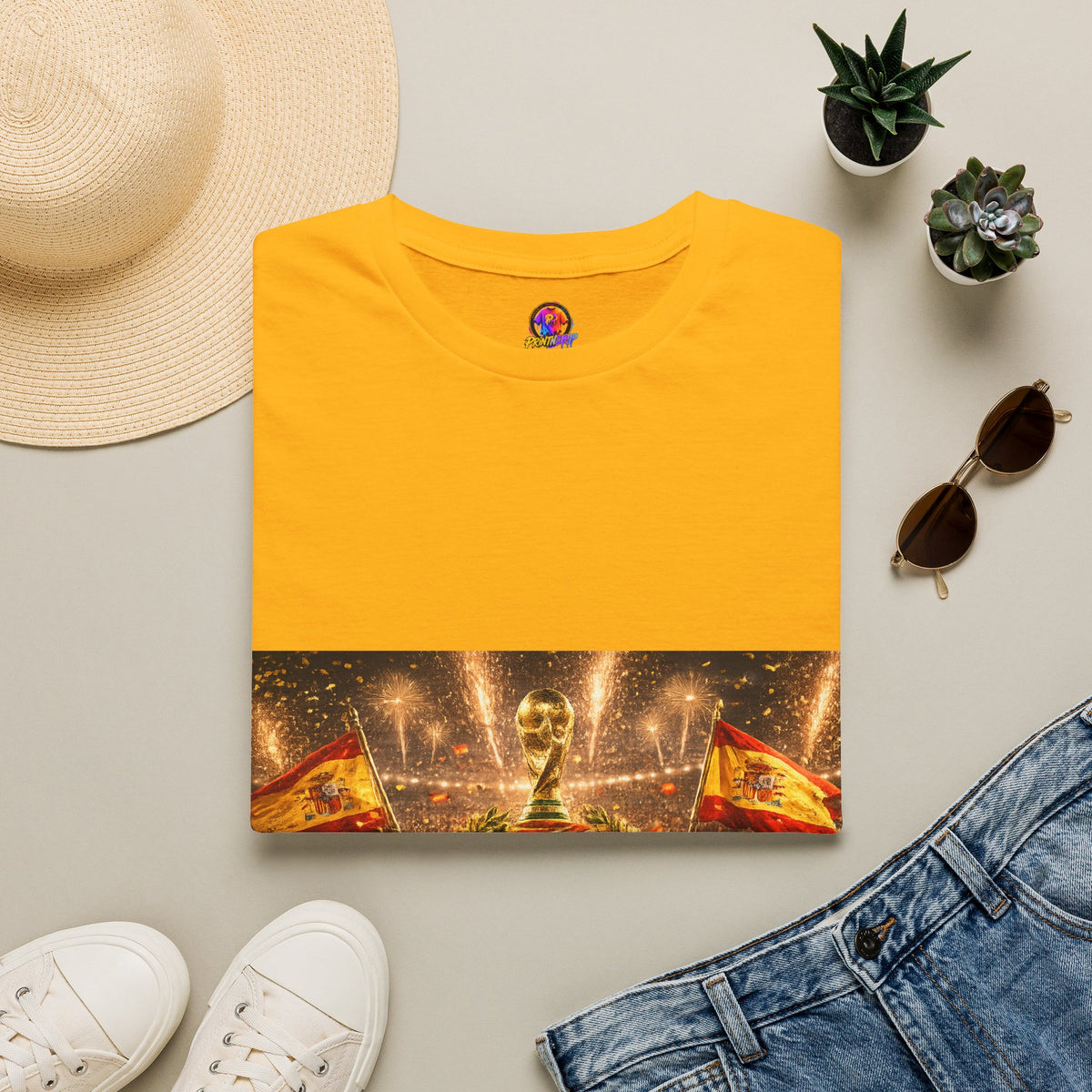World Cup Champions T-Shirt — Spanish Football Victory Design