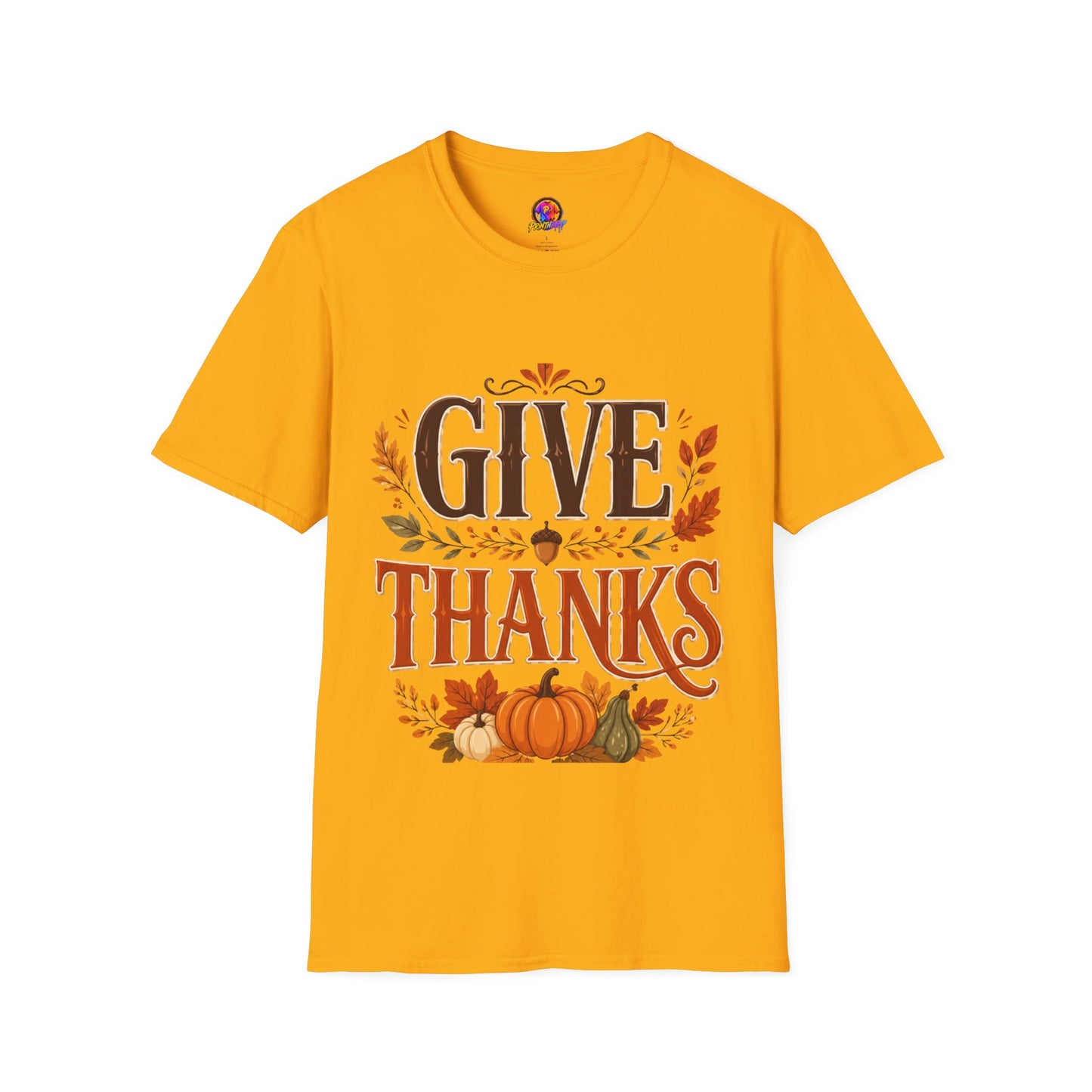 Give Thanks T-Shirt — Autumn Thanksgiving Graphic Tee