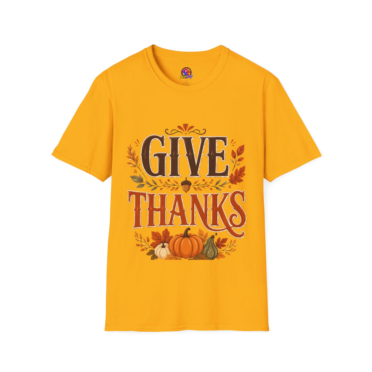 Thanksgiving T-Shirt Give Thanks T-Shirt — Autumn Thanksgiving Graphic Tee