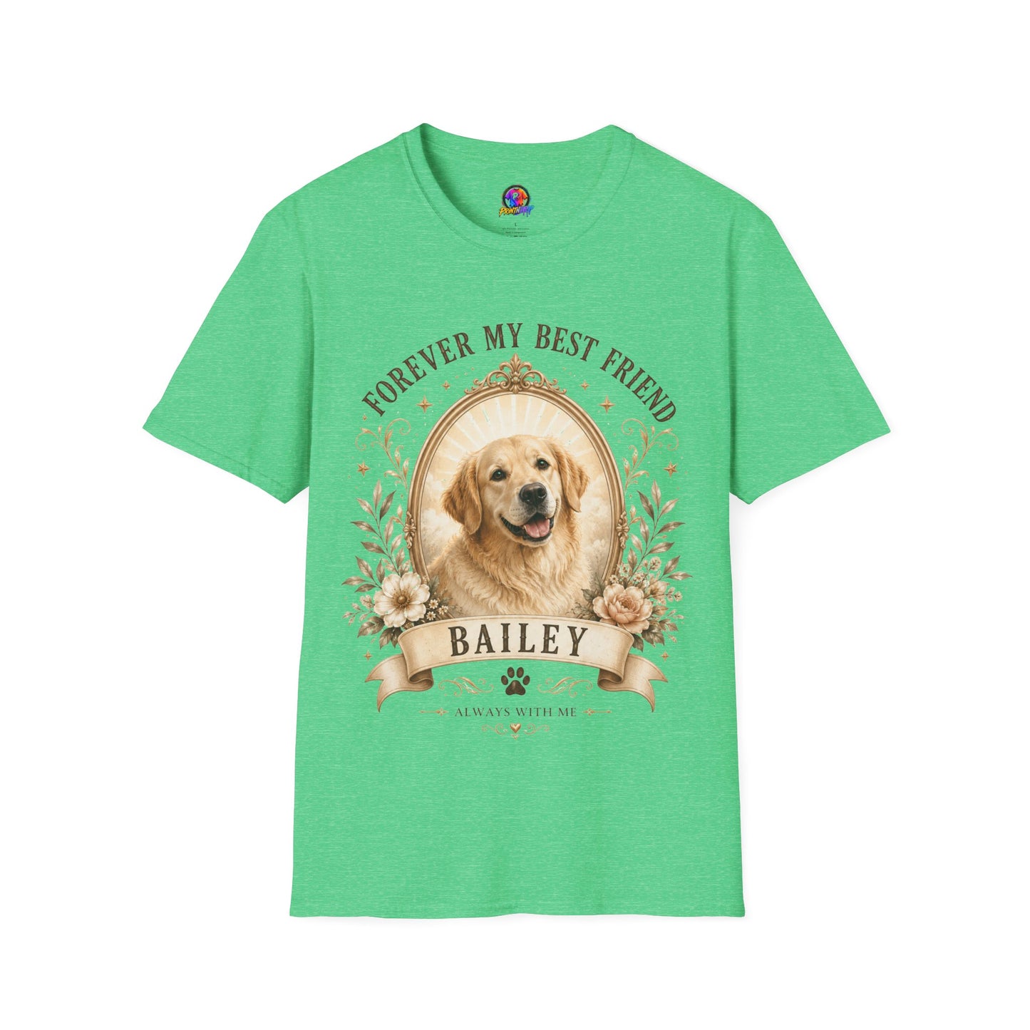 Dog Memorial T-Shirt — "Forever My Best Friend" Personalized Pet Tribute
