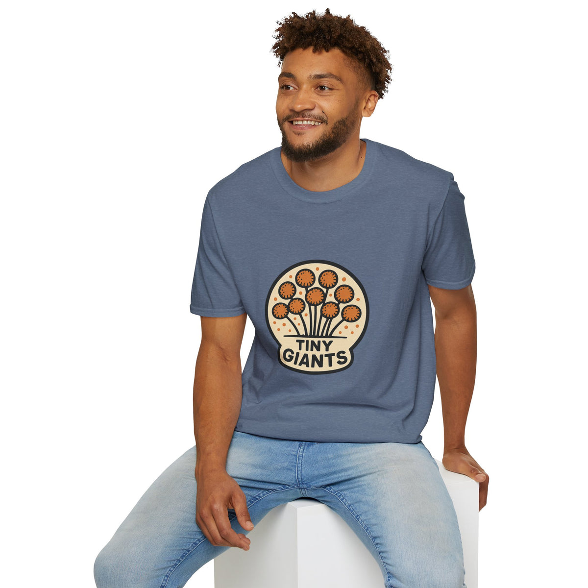 Tiny Giants Mushroom T-Shirt — Vintage Psychedelic Fungi Graphic Tee