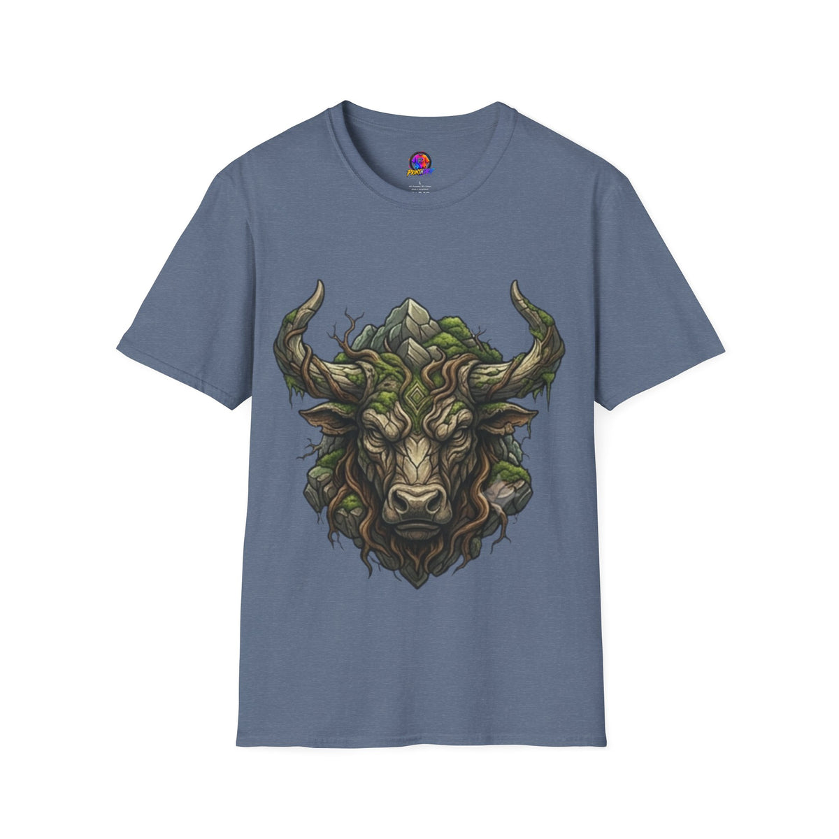 Forest Spirit Bull T-Shirt — Greenwood Celtic Nature Bull Design