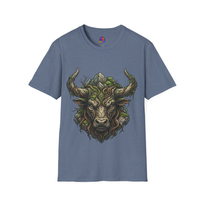Forest Spirit Bull T-Shirt — Greenwood Celtic Nature Bull Design