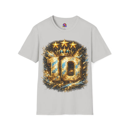 Argentina, MESSI #10 T-Shirt — Gold Crown '10' Victory Graphic Tee
