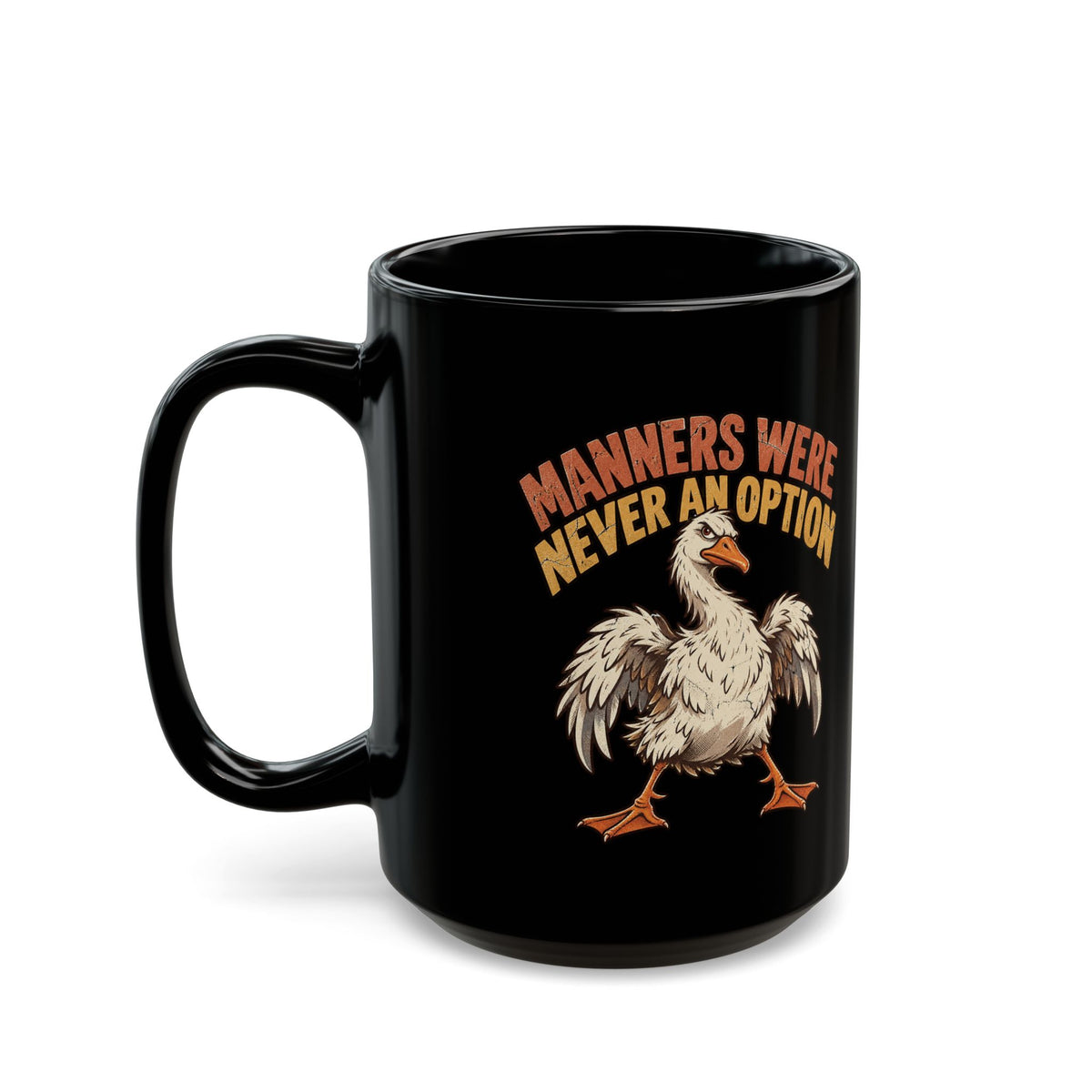 Manners Were Never An Option Mug — Funny Dodo Bird Coffee Cup (11oz/15oz)