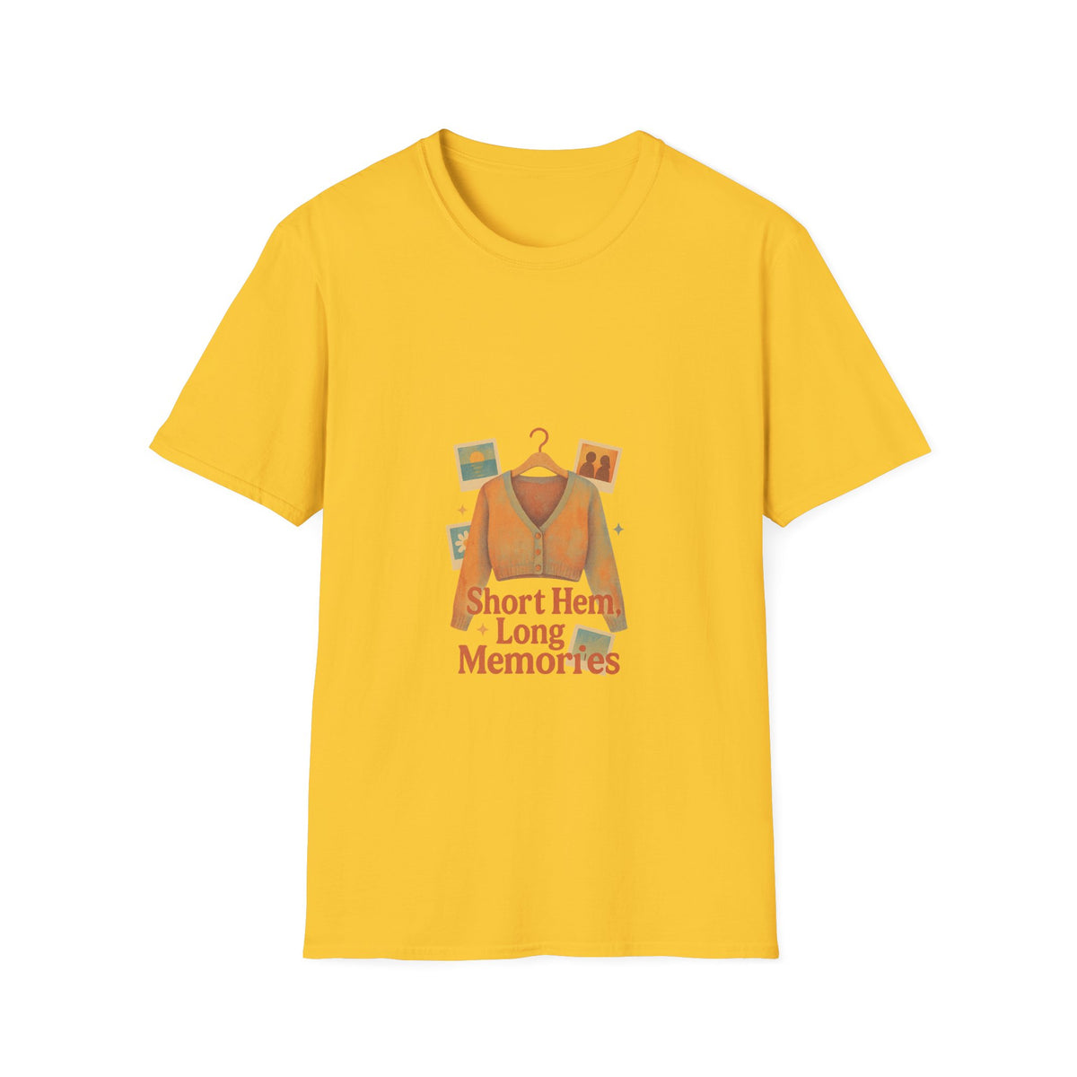 T-Shirt — "Short Hem, Long Memories" Sweater Illustration Tee - Trending Now - October 2026